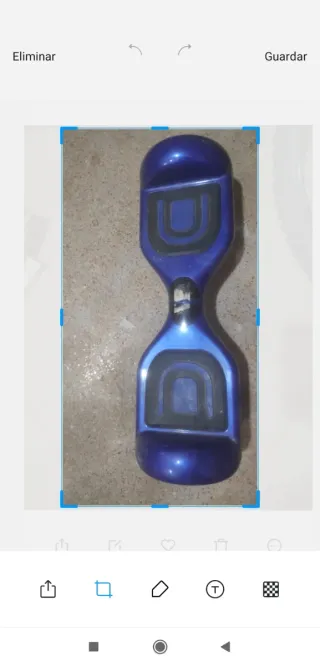 Patinete eléctrico azul
