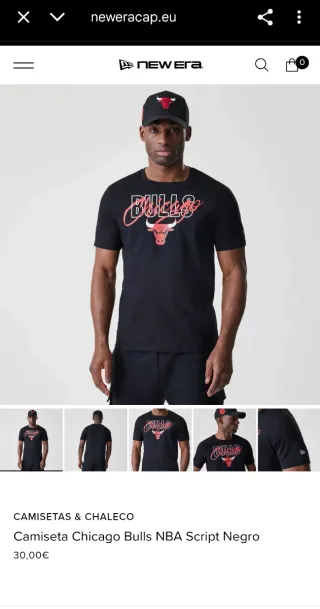 Camiseta New Era Chicago Bulls Hombre