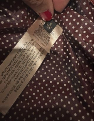 Cazadora Biker Piel Massimo Dutti Roja