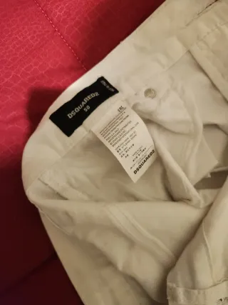 Pantaloni Dsquared2 Uomo Bianchi Patch