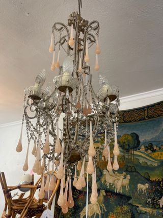 Lámpara lágrimas cristal opalino