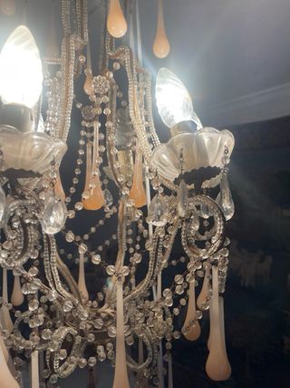 Lámpara lágrimas cristal opalino