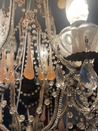 Lámpara lágrimas cristal opalino