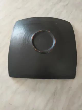 Centrotavola decorativo nero e argento