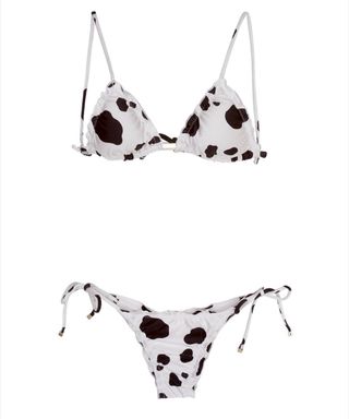 Bikini brasileño Agua de Sal, estampado vaca.