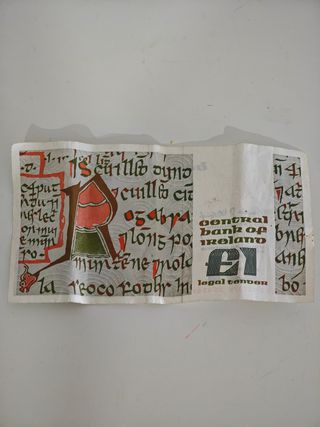 Billete 1 libra irlandesa 1989