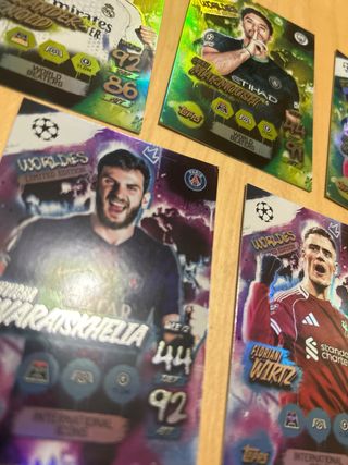 Lote 5 cartas fútbol edición limitada