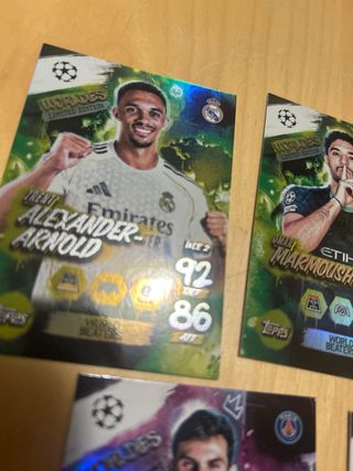 Lote 5 cartas fútbol edición limitada