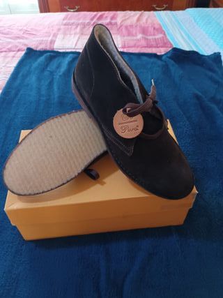 POLACCHINE IN VERA PELLE CAMOSCOIATA T.MORO 41