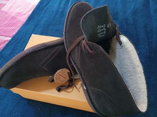 POLACCHINE IN VERA PELLE CAMOSCOIATA T.MORO 41