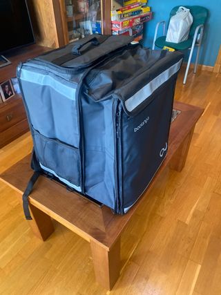 Mochila Repartos Grande Ampliable Negra/Gris