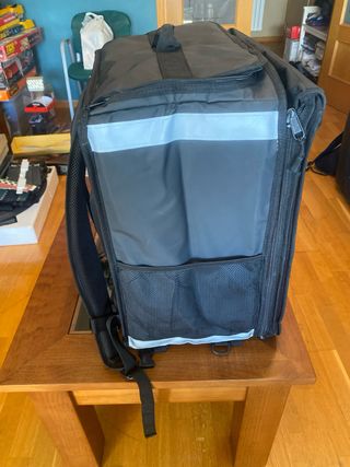 Mochila Repartos Grande Ampliable Negra/Gris