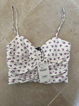 Top floral Zara Talla S
