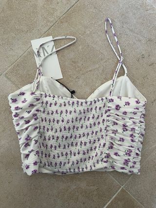 Top floral Zara Talla S
