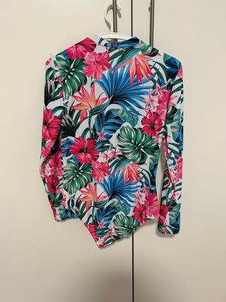 Bañador manga larga estampado flores