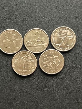 Monedas de Estados Unidos (5 piezas)