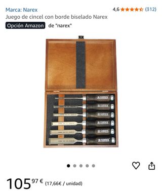 Juego Cinceles Narex Madera Caja