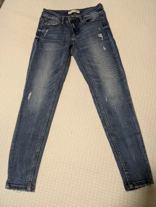 Lote 2 Pantalones Pitillo Stradivarius Azul