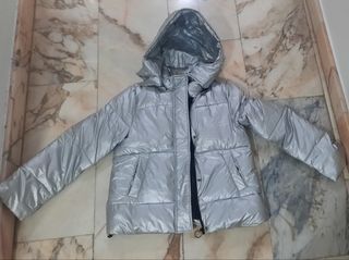 Abrigo acolchado metalizado talla S
