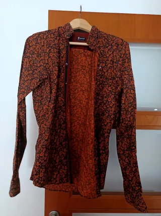 Camisa 7camicie italiana floral naranja