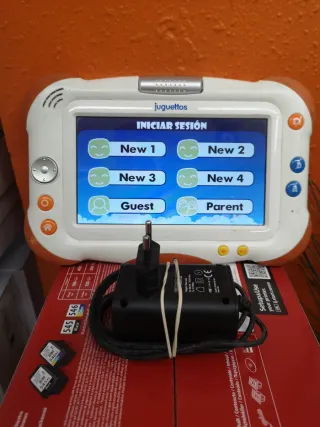 Tablet Infantil Juguettos Naranja y Blanca