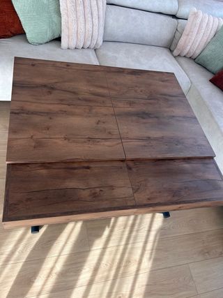 Mesa de madera extensible nogal