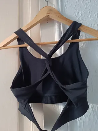 Sujetador deportivo negro talla S