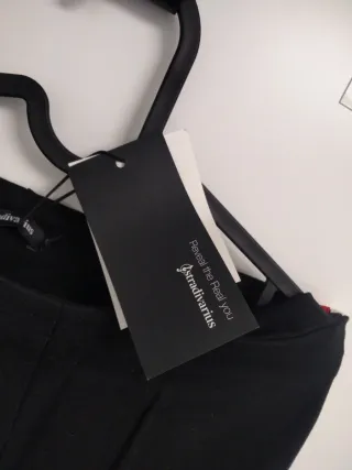 Pantalones mallas mujer negros con raya lateral