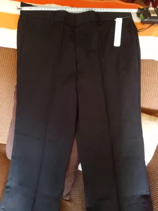 Pantalón 38 recto negro Mango