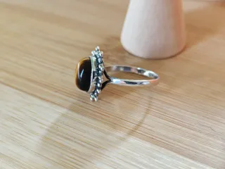 Anillo Plata Ojo de Tigre