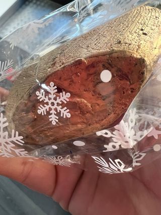 Candela decorativa oro e blu