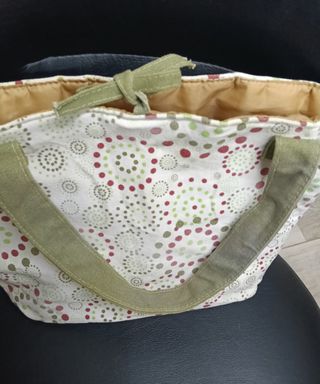 Bolso de algodón blanco con estampado