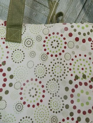 Bolso de algodón blanco con estampado