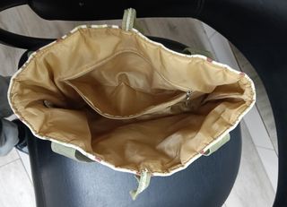 Bolso de algodón blanco con estampado