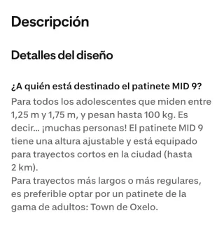 Patinete Oxelo MID 9