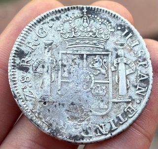Moneda PLATA 8 Reales 1820 Zacatecas R.G