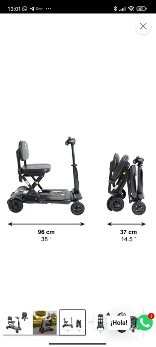 Scooter Eléctrico  silla de ruedas ticket garantia