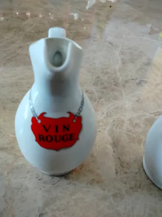 Jarras antiguas francesas Vin Rouge y Vin Blanc