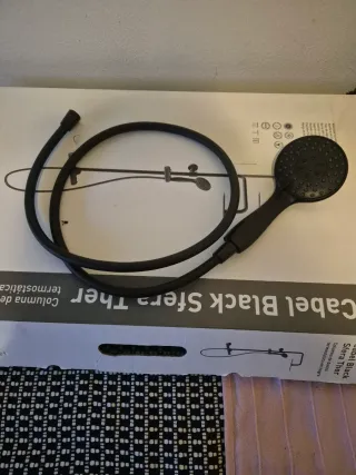 Alcachofa Ducha y Flexo Negro