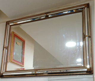 Specchio Veneziano Dorato e Trasparente