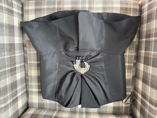 Top Zara palabra de honor negro