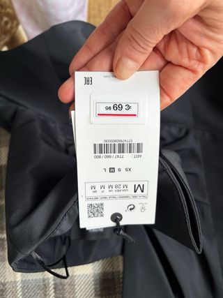 Top Zara palabra de honor negro