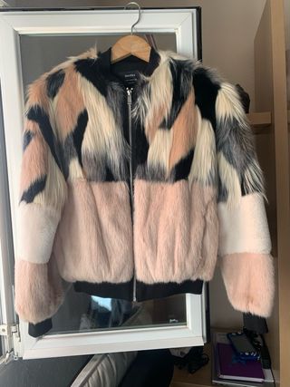 Chaqueta bomber pelo Bershka multicolor