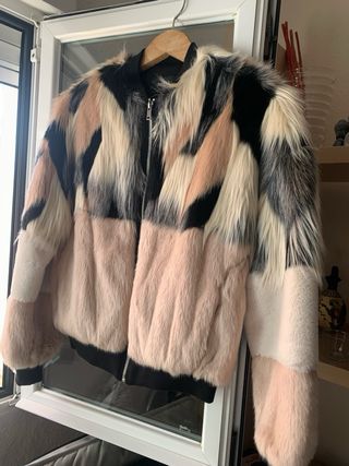 Chaqueta bomber pelo Bershka multicolor