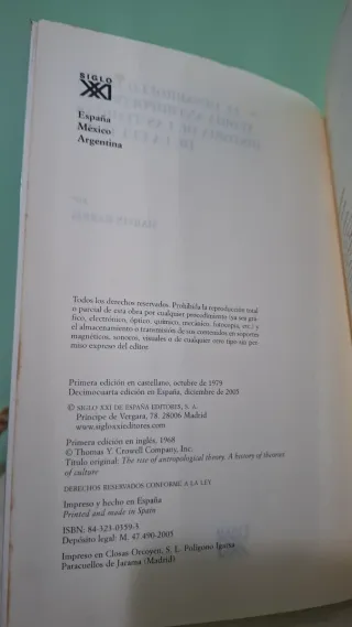 El desarrollo de la teoría antropológica: Histo...