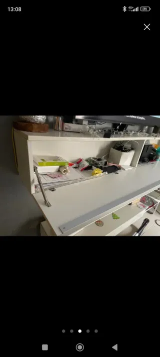 Mueble TV blanco madera