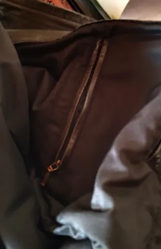 Chaquetón de cuero auténtico negro