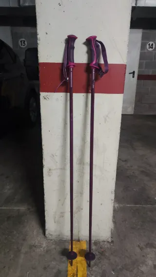 Bastones de esquí morado/fucsia