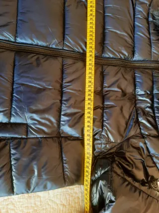 Chaquetón de plumas azul mujer