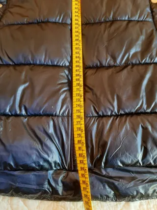 Chaquetón de plumas azul mujer